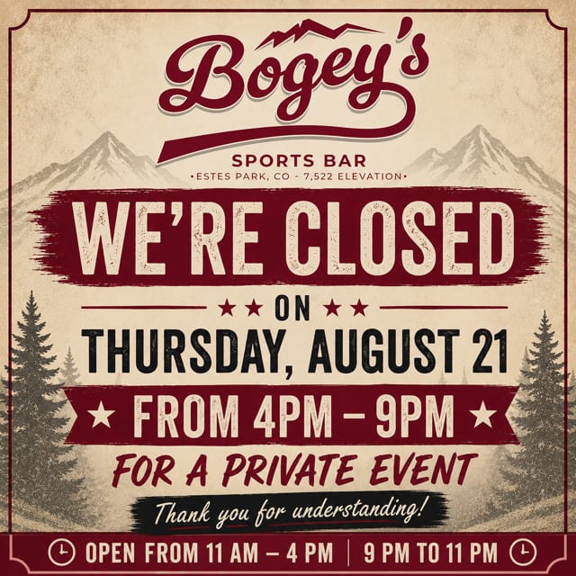 Closed for a Private Event 4-9pm