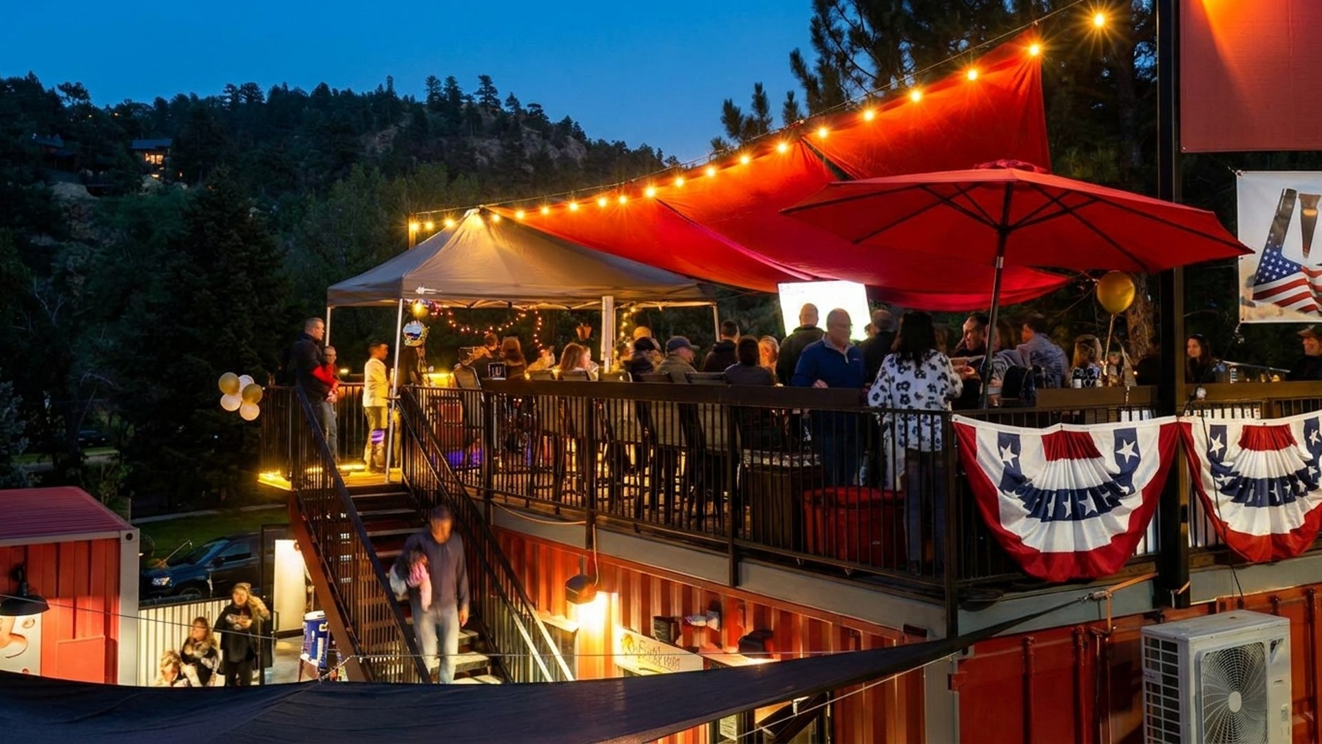 The bar, the patio, the rooftop